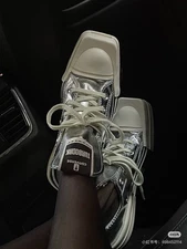 Rick Owens x Converse TurboBuck silver trainers