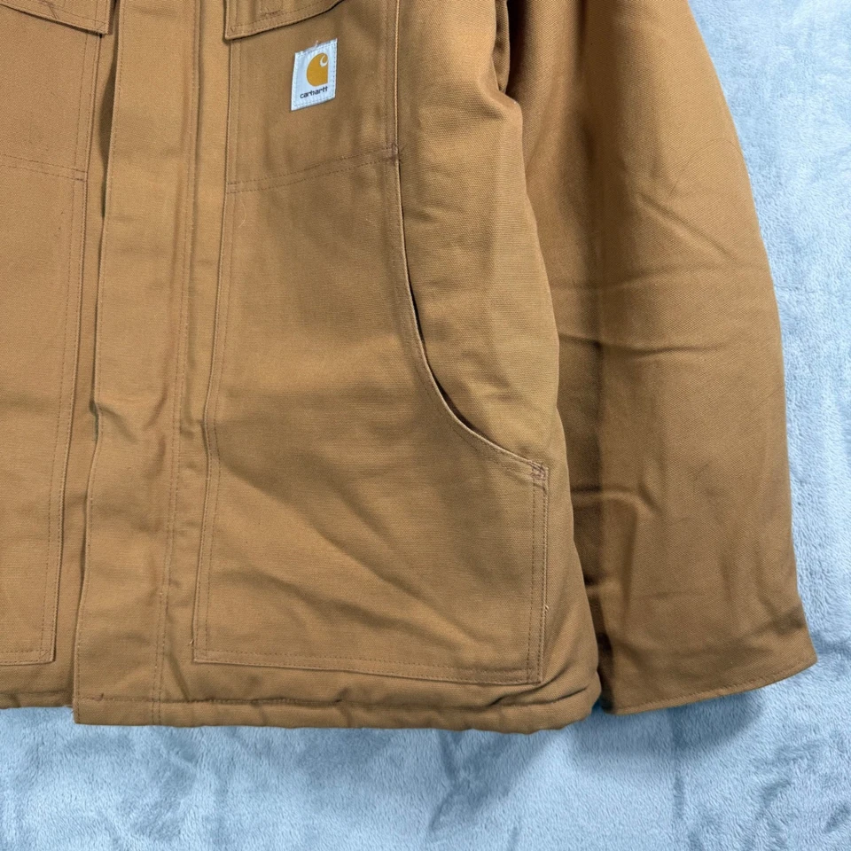Vintage Carhartt C03 BRN Arctic Quilt Lined Duck Canvas Jacket Coat Men's sz 46 - Image 3 of 4