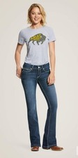 NWT Ariat R.E.A.L. Mid Rise Arrow Fit Stretch Shayla Boot Cut Jean