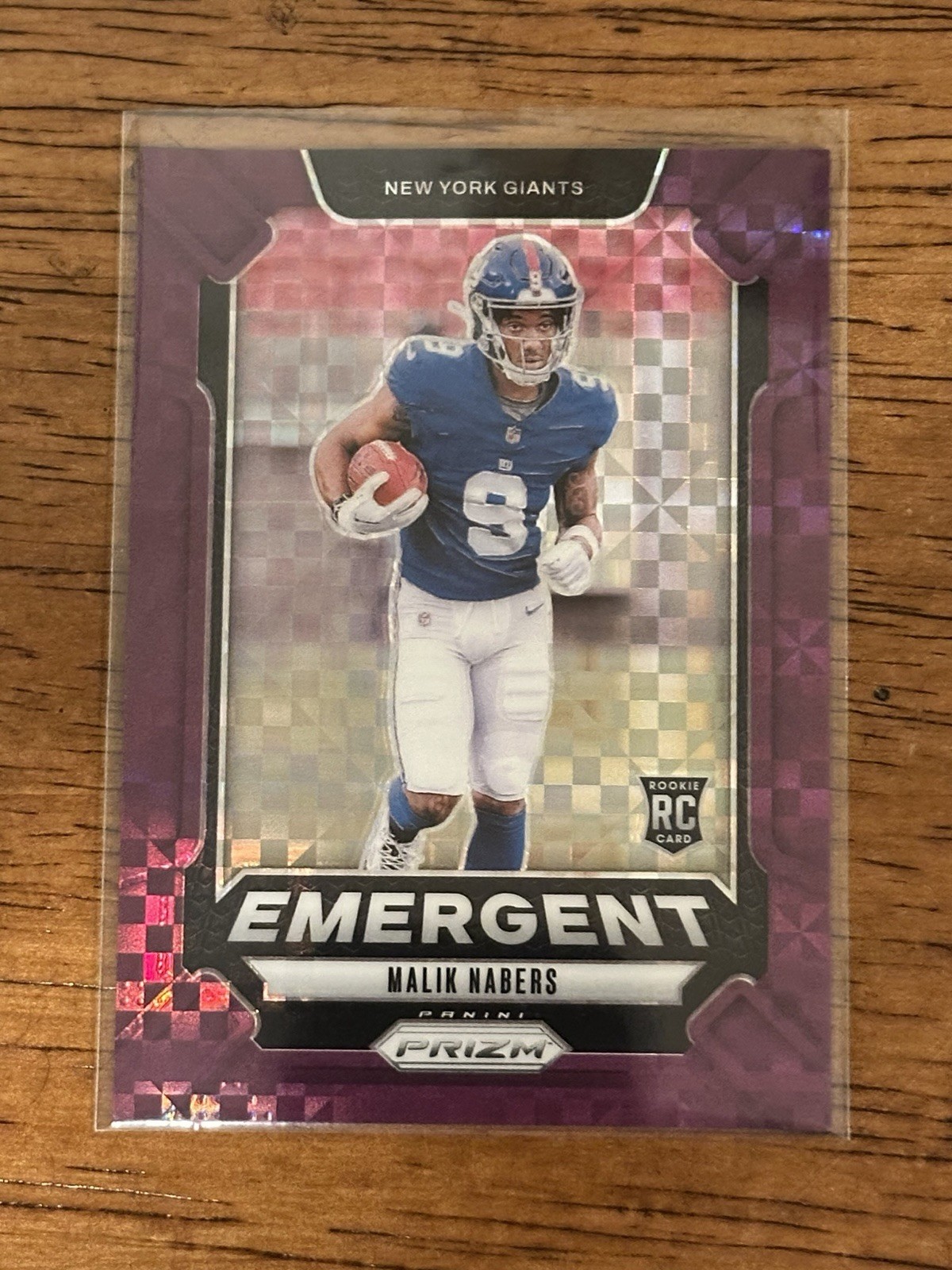 2024 Panini Prizm - Emergent Malik Nabers #6 Purple Power Prizm /49 (RC)