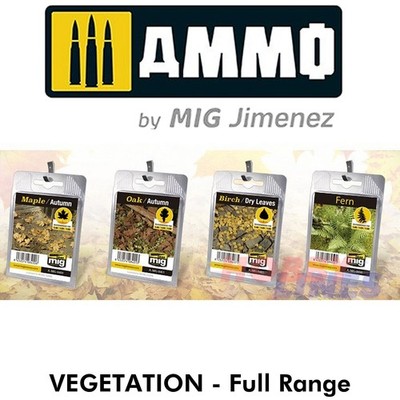 VEGITATION Pflanzen Farn Sträucher Blätter Dioramen AMMO Mig Jimenez MIG8450 - 67