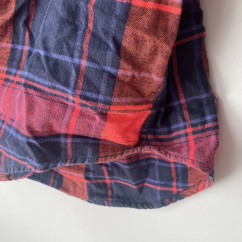 Camisa BDG Urban Outfitters Para Mujer SP Franela Tartán Cuadros Botón Novio Indie Foto 4 de 4