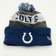 New Era NFL Pom Pom Topped Beanie Indianapolis Colts - Sized for Kids / Youth