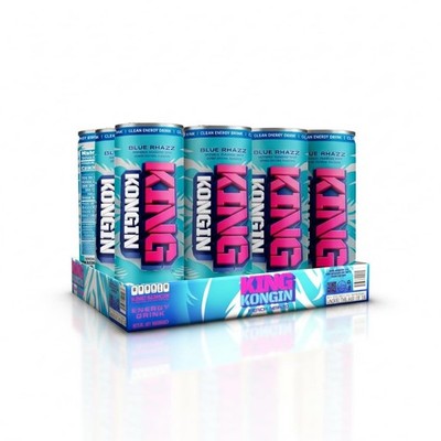 King Kongin  BLUE RHAZZ Zero Sugar Clean Good for You Energy Drinks