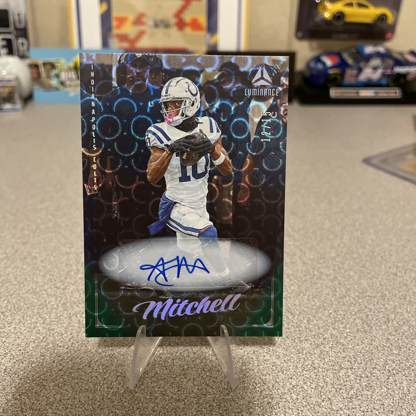2025 Panini Luminance - Adonai Mitchell #35 Green Autographs /15 (AU)