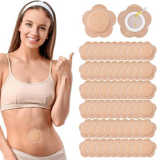 60pc Disposable Castor Oil Patches Leak-Proof Belly Button Wrap Cotton Pad 60pk