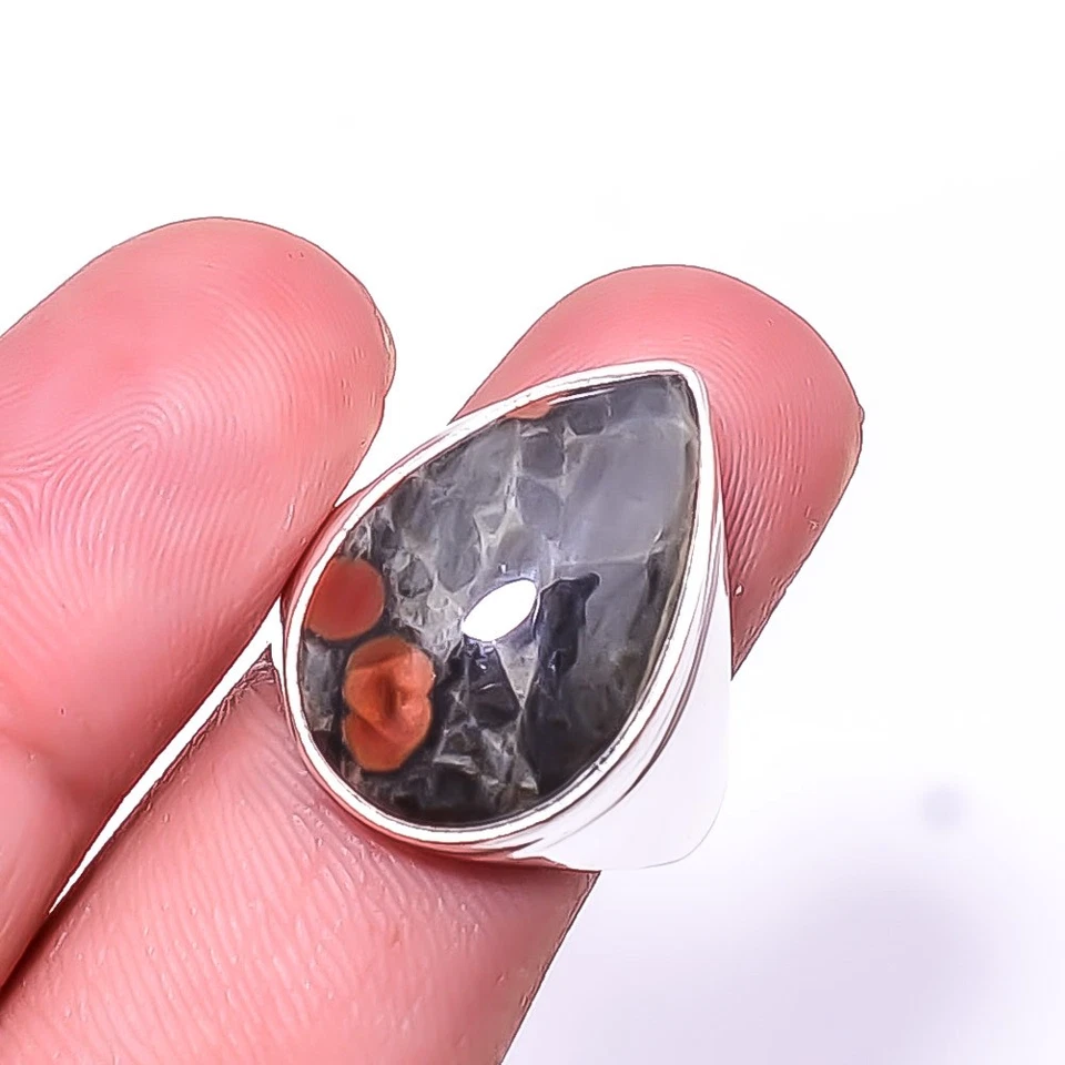 Anel de prata esterlina 925 Peanut Obsidian - Sonora S.8 R948728250, presente de Natal - Imagem 4 de 4