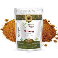 Organic Way Ground Nutmeg Powder - Organic, Kosher & USDA Certified