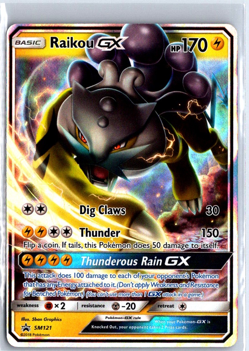 Raikou GX Promo SM121 Holo SM Promos MP 5ban Graphics