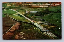 Paoli Vintage Pennsylvania Postcard Schuylkill Expressway VALLEY FORGE 1959