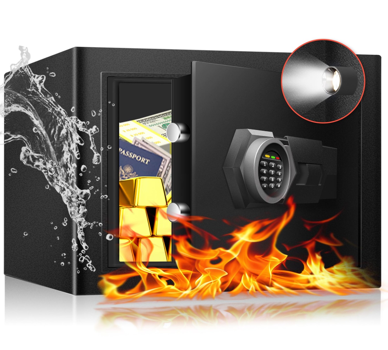 1.3 Cu Ft Small Fireproof Home Safe Box- Steel Security Box 