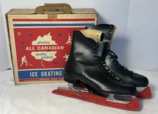 Vintage All Canadian Ice skates Model 901 F Size 10M W/Biltrite Blades