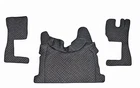 # Black w/ Blue Stitches Eco Leather Floor Mats for Volvo FH 2013-2020 Automatic
