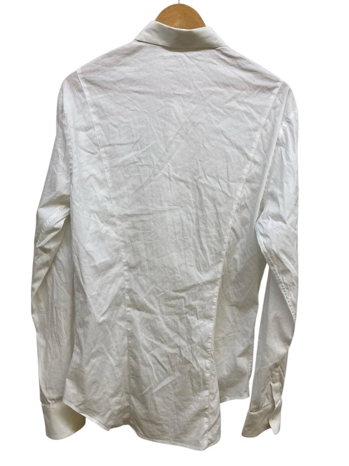 Camisa Emporio Armani Para Hombre 40/15 3/4 Blanco Cuello Abotonada Sólida Foto 2 de 4