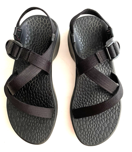 CHACO Z/1 UPDRAFT BULLOO Women's 8 BLACK Shoes Water Beach Pool Boat STRAPS - Picture 6 of 11