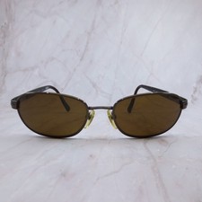 Persol 2079-S Oval Gunmetal Sunglasses Brown Polarized Lens 54-18-135 Italy