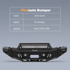 Textured Front Bumper w/ D-ring & Winch Plate For 2010-2018 Dodge Ram 2500 3500