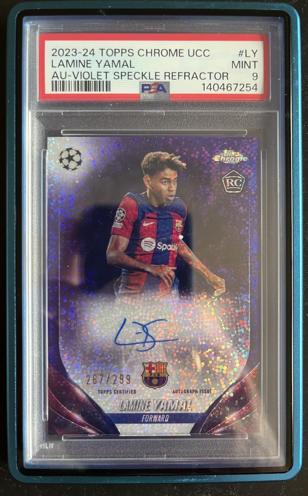 2023 Lamine Yamal Topps Chrome Violet Speckle Refractor Rookie Auto /299 🇪🇸✨