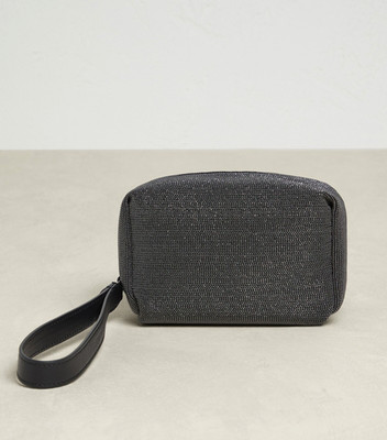 Brunello Cucinelli Monili Clutch Bag Evening Cosmetic Wrist Small Leather mini