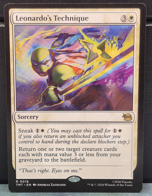 Leonardo's Technique 18 TMNT Teenage Mutant Ninja Turtles Card NM MTG Game TCG