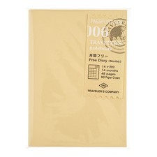 Traveler's Notebook Passport Monthly Refill, Blank, 14-Month, MD Paper