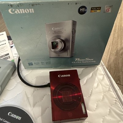 Canon PowerShot ELPH 520 HS/ IXUS 500 HS/ IXY 3 Digital Camera Red 10.1MP 12x