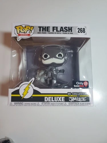 FUNKO POP #268 THE FLASH DELUXE DC Comics DC Collection Jim Lee Gamestop