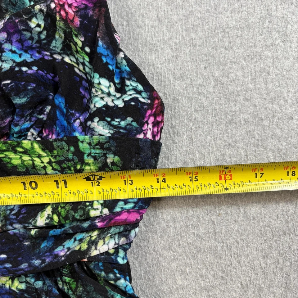 Traje de baño Magicsuit para mujer 10 negro multicolor halter de una pieza drapeado acolchado EE. UU. Foto 3 de 4