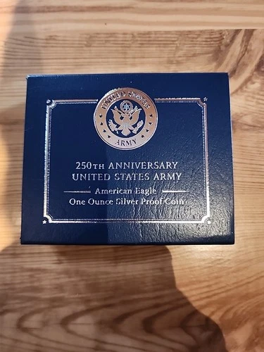 US Mint 250th Ann. United States Army American Eagle One Ounce Silver Proof Coin