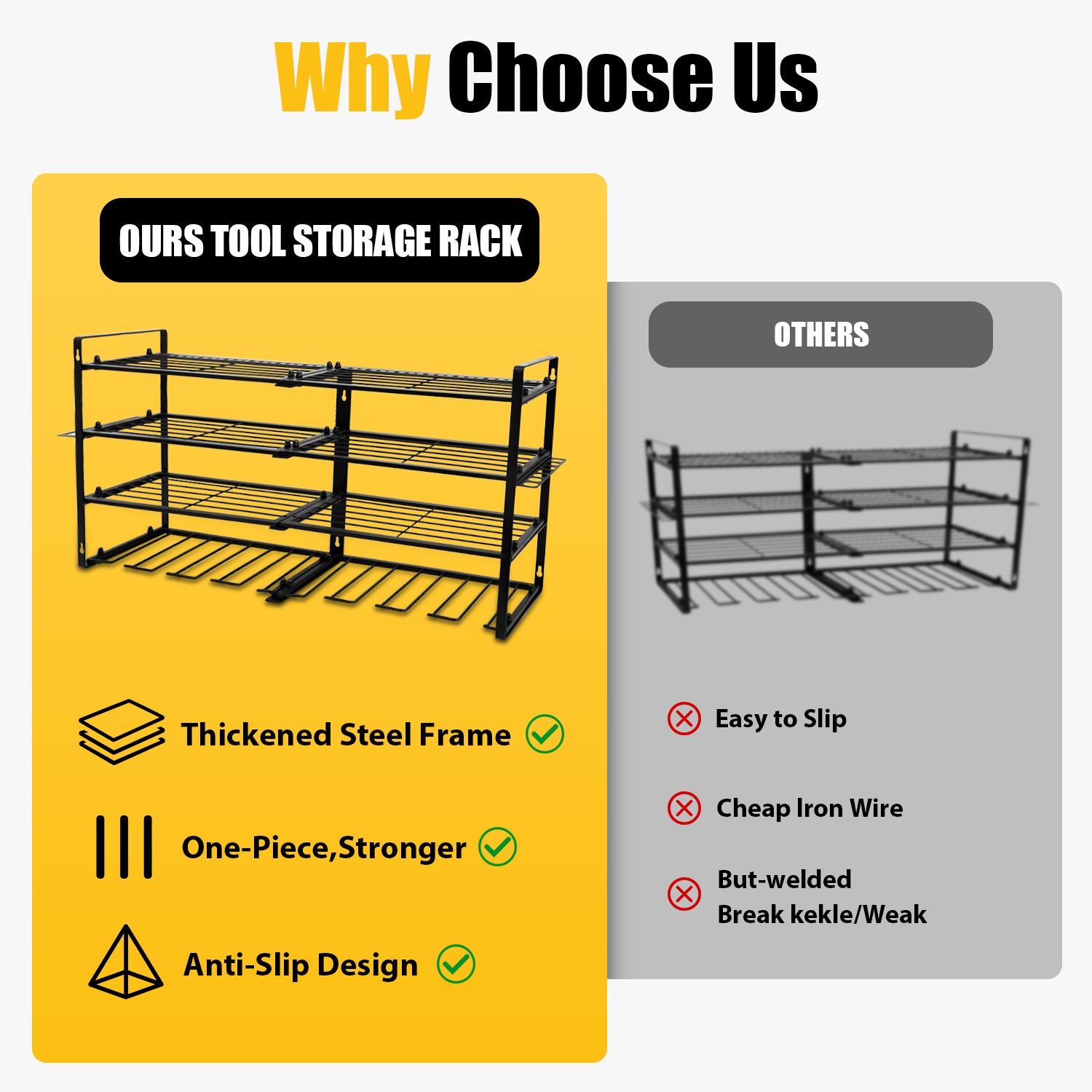 XXL 8 Drill Power Tool Organizer Storage Rack Cordless Tool Rack Holder 4 Layer