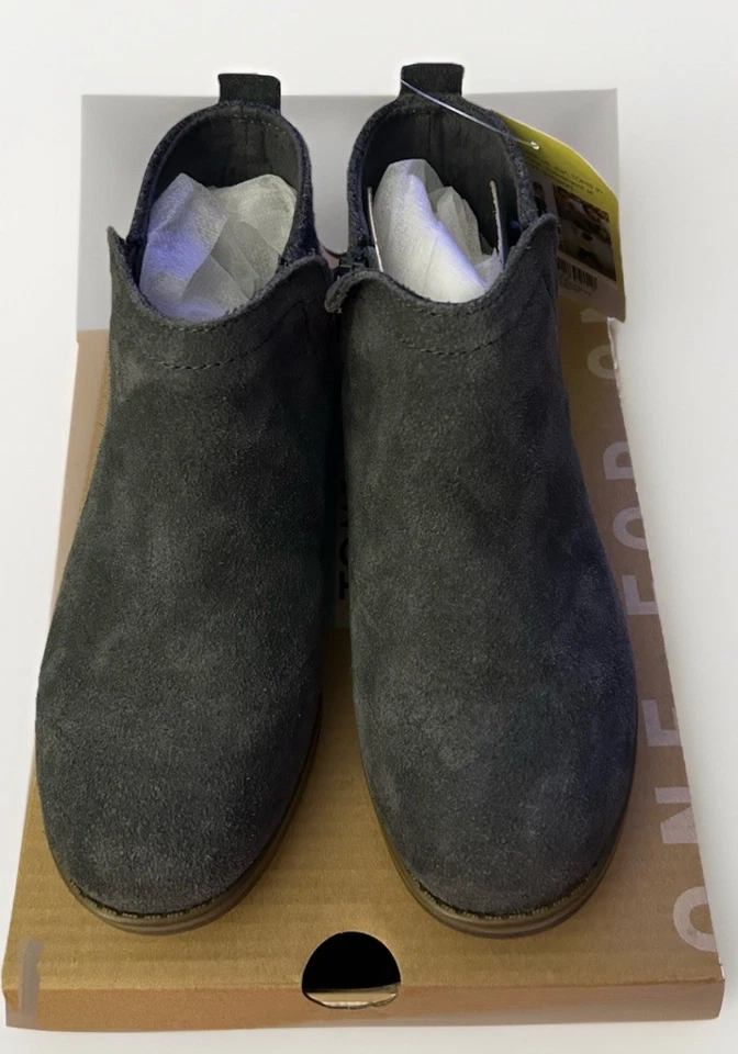 TOMS Niñas Jóvenes “Deia” Hierro Forjado Gamuza/Lana Bota Sin Cordones Talla 13 Juvenil ¡NUEVA EN CAJA!! Foto 3 de 4