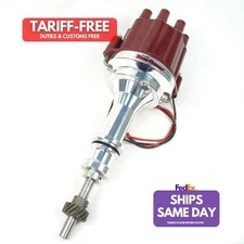 Pertronix Ignition D231801, One Marine Distributor Fits Ford 351W W/Red Cap 