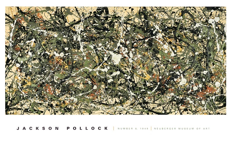 花 絵画 フラワー （8） Number 8, 1949 by Jackson Pollock Art Print Abstract Museum Poster