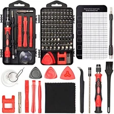  Precision Screwdriver Set 124-Piece Electronics Tool Kit with 124 Pieces Red
