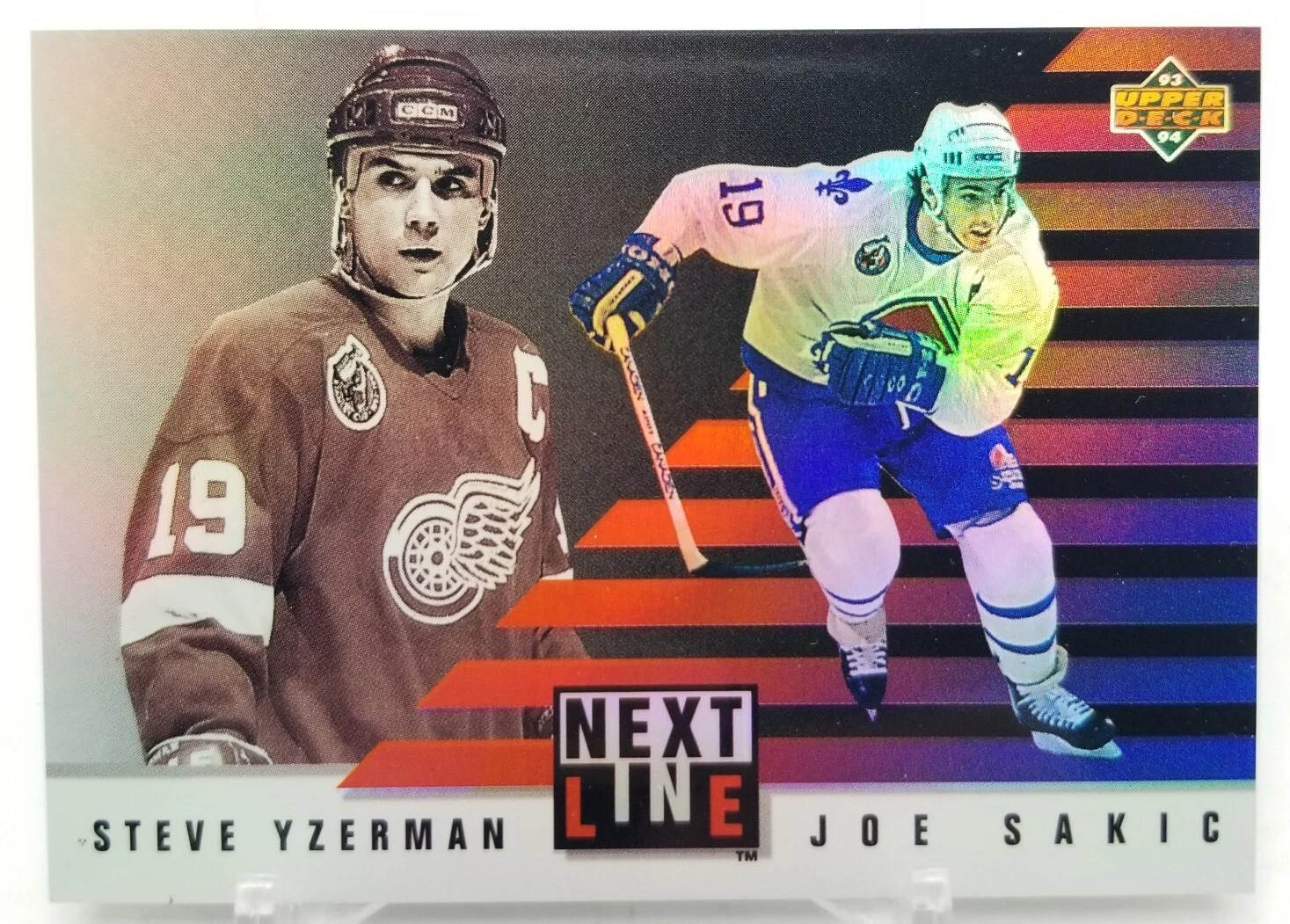 1993-94 Upper Deck Hockey STEVE YZERMAN / JOE SAKIC Next in Line Insert #NL3 NHL