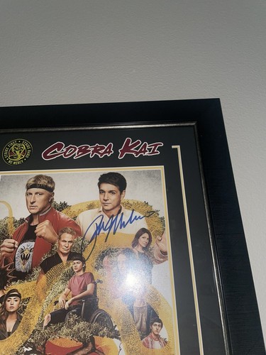 THE KARATE KID RALPH MACCHIO COBRA KAI AUTOGRAMMIERT 24x20 FOTO GERAHMT COA - Bild 3 von 4