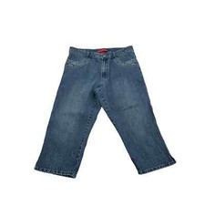 Cosmopolitan Denim Capri Embroidered beaded Jeans