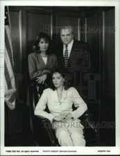 1996 Press Photo Cast including Brian Dennehy for a CBS television show.