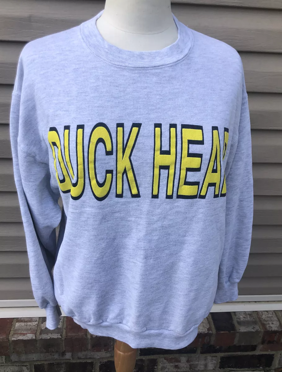 Vintage Duck Head sweatshirt USA made spell out gray Large