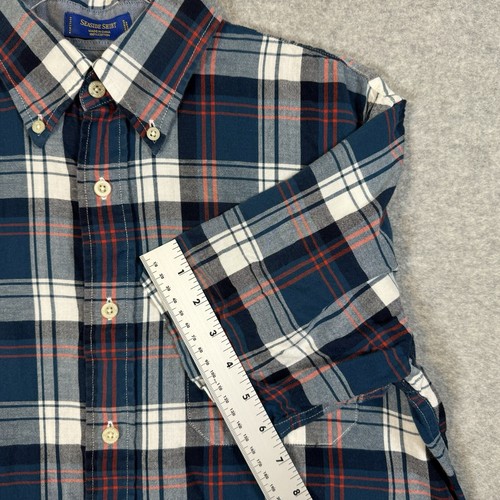 Pendleton Seaside Shirt 100% Cotton Madras Plaid Button Down Preppy Men's Small - Picture 14 of 14