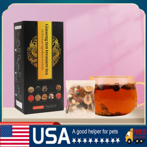 Ginseng Treasure Tea 10 Ingredienti Preziosi Formula Nespola Ginseng Tè del Tesoro - Foto 2 di 11