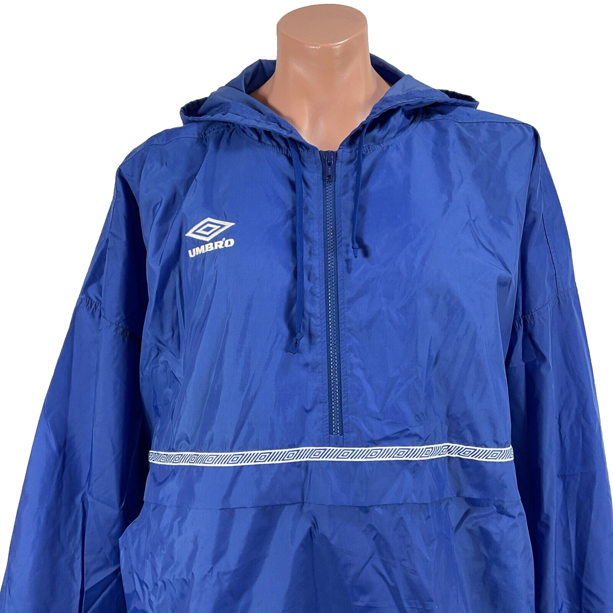 Vtg 90s Umbro Half Zip Anorak Windbreaker XL Soccer Performance
