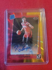 2021-22 Donruss Rated Rookie Josh Christopher Red/Gold Holo Laser Auto ASIA Tmal