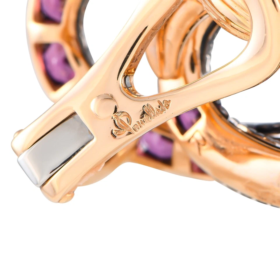 Pendientes Pomellato Cattena Oro Amarillo 18K Zafiro Rosa Foto 3 de 4