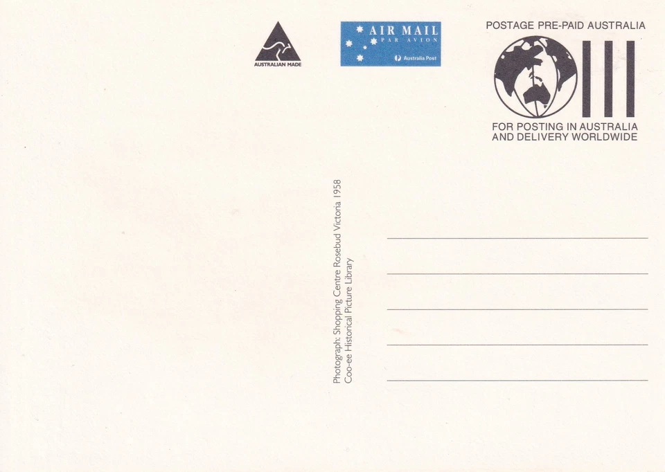 AUSTRALIA MNH 2 TARJETAS POSTALES CON FOTO PREPAGO ESTACIONARIAS Foto 4 de 4