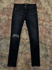 Hudson Women’s Jeans 26 Collin Mid Rise Skinny Distressed Inseam 30”