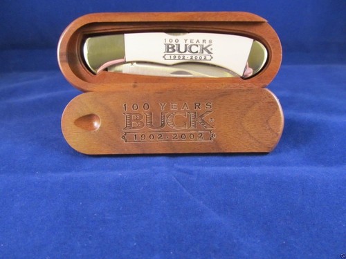 Buck 532 BuckLock 100th Year Anniversary Knife Wood Display Unopened Box SN# 064 - Picture 11 of 11