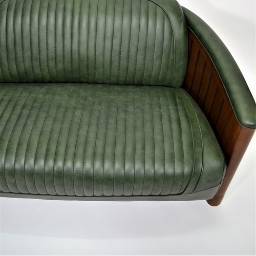 Clubsofa "Céleste" 2-Sitzer Lounge Relax Art Deco Couch Leder Cigar Sessel Stil - Bild 6 von 12