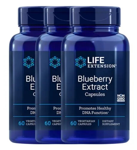 Life Extension Blueberry Extract, 60 vegetarian capsules ( 3 Bottles ) - Picture 1 of 1