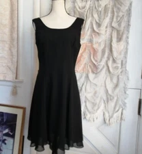 Karin Stevens A Line Dress Lined with Jacket Women Size 8 Black